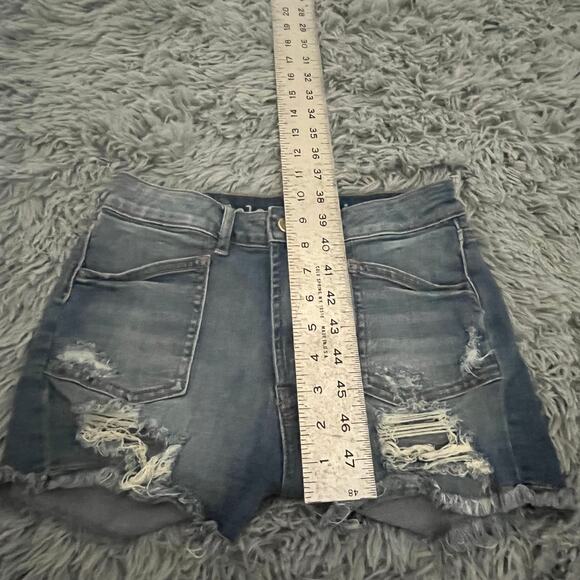 Articles of Society Blue Jean Denim Cut-Off Shorts High Rise Short Women’s 25 - Picture 7 of 7